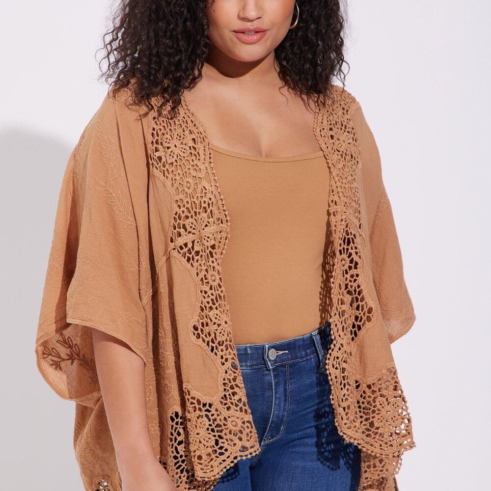 Torrid Embroidered Ruana With Sleeves - Picture 5 of 16
